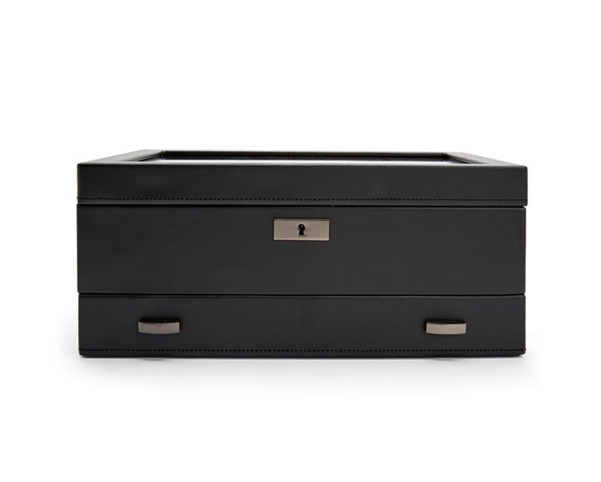 Wolf Axis 10 Piece Watch Box with Drawer Coat