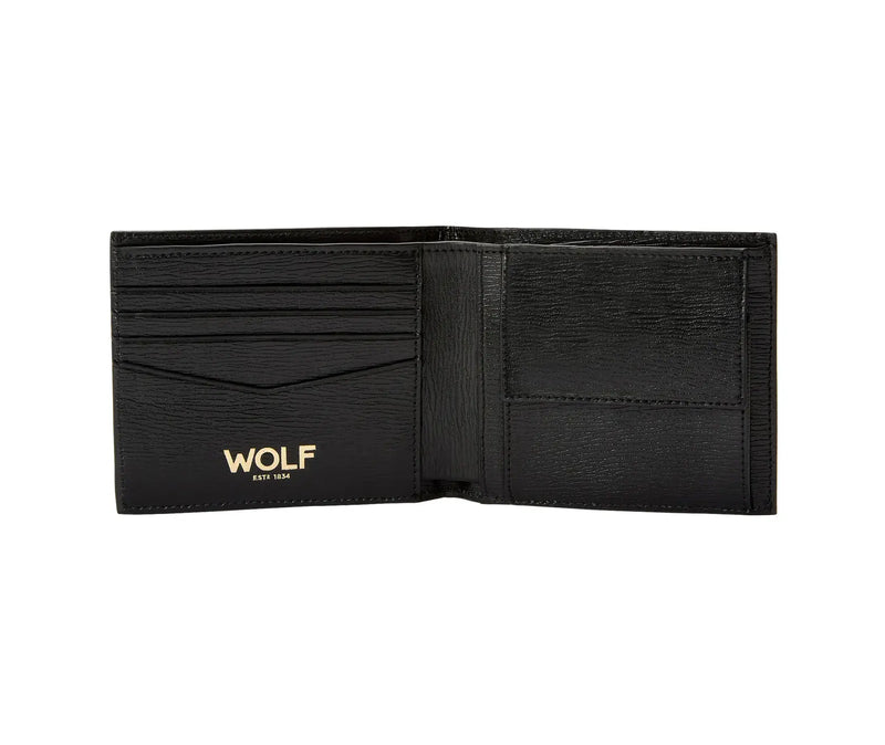 Wolf Black Logo Billfold Wallet with Coin Pouch 774102