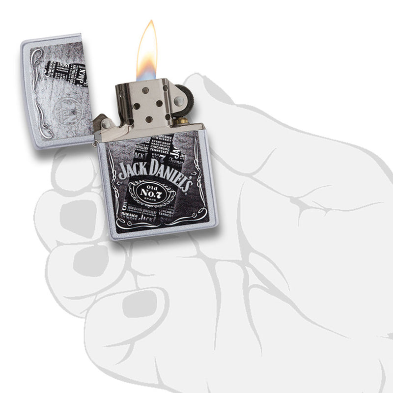 Zippo Jack Daniel's Satin Chrome Lighter