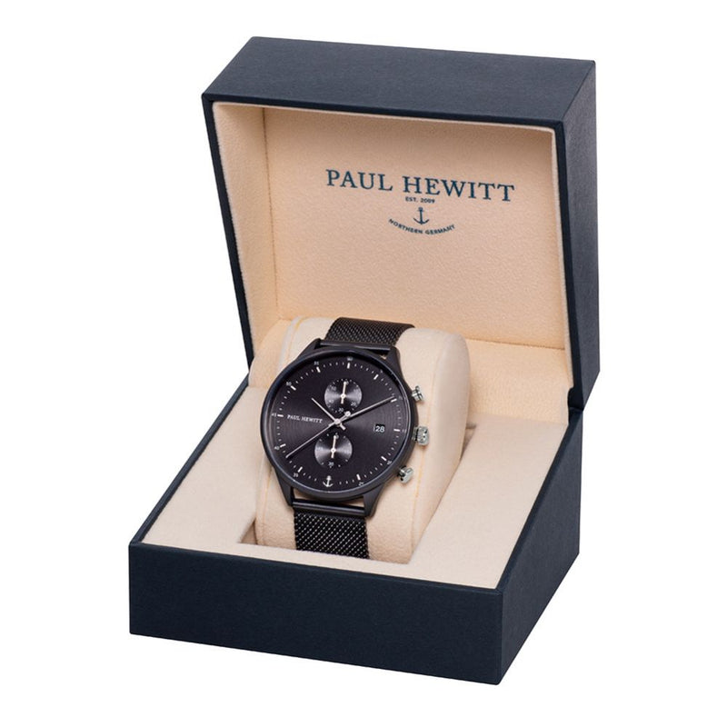 Paul Hewitt Chrono Black Sunray Mesh Watch