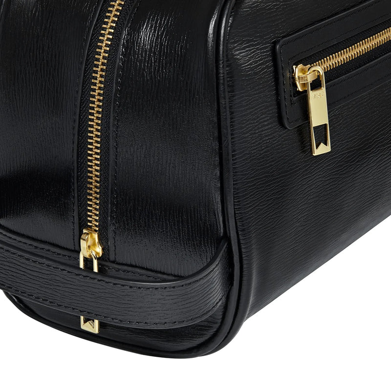 Wolf W Washbag Black Leather 774702