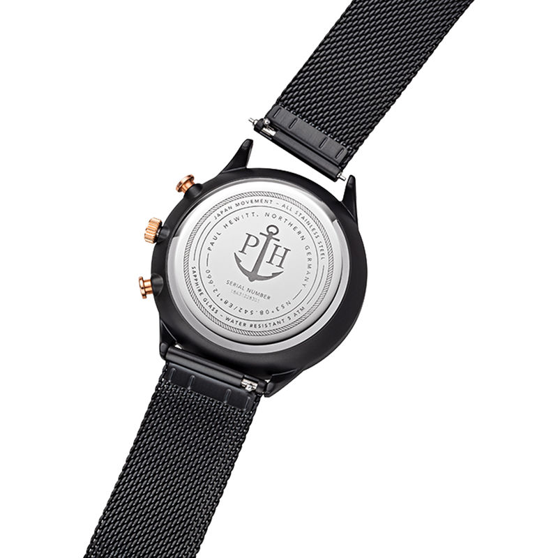 Paul Hewitt Black Sunray Mesh Watch