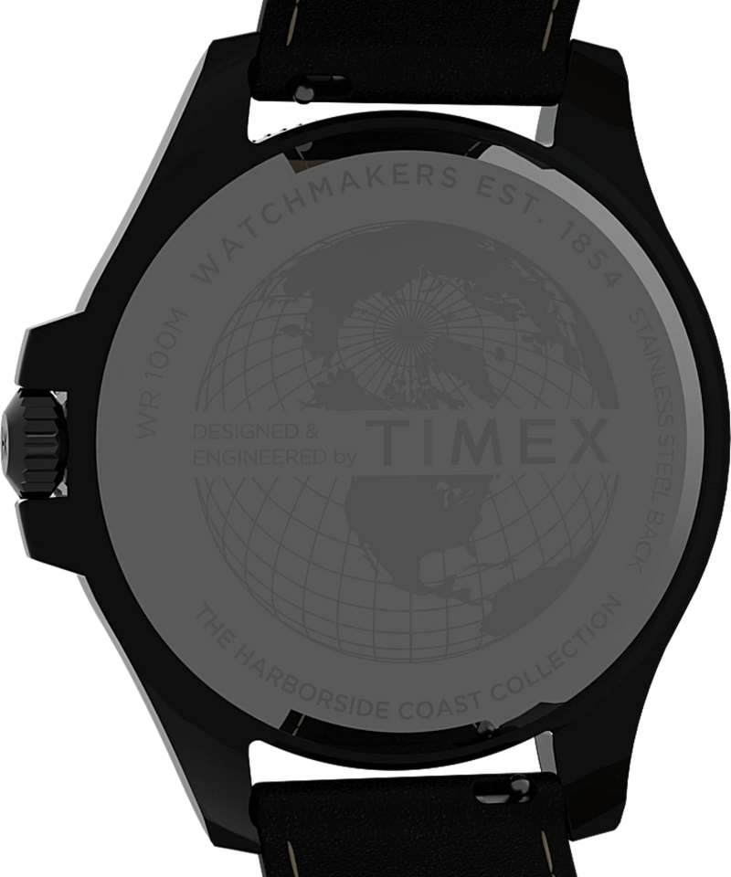 Timex Harborside Coast 43mm Leather Strap Watch TW2V42300