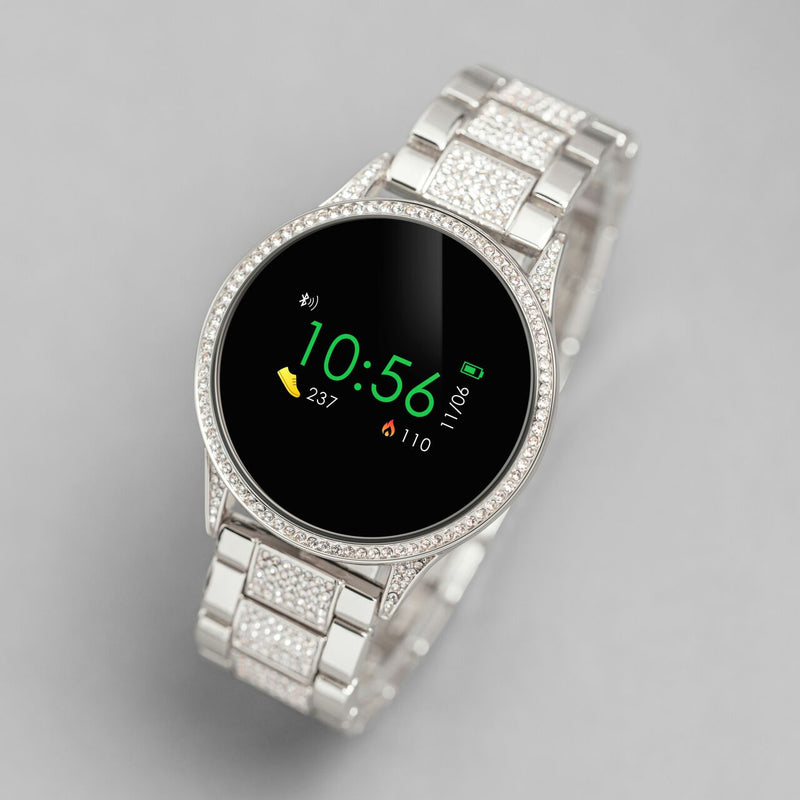 Reflex Active Series 4 Silver Link Crystal Smart Watch RA04-4013