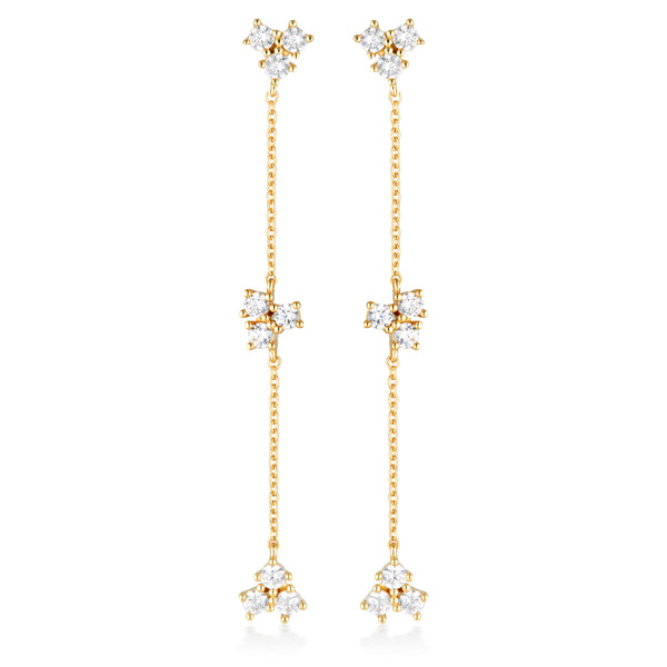 GEORGINI THE LAYERED EDIT TROIS EARRINGS GOLD