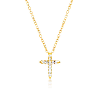 GEORGINI ROCK STAR CROSS GOLD PENDANT