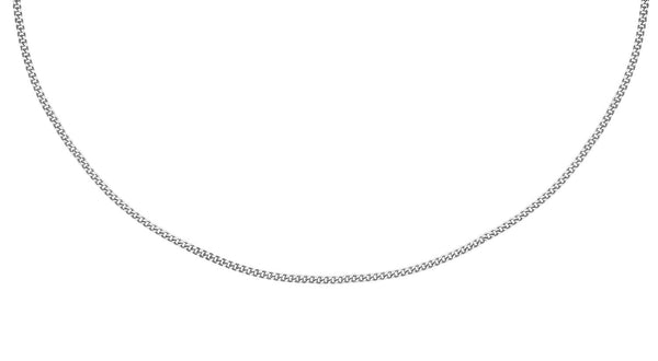 9K White Gold Diamond Cut Curb Chain