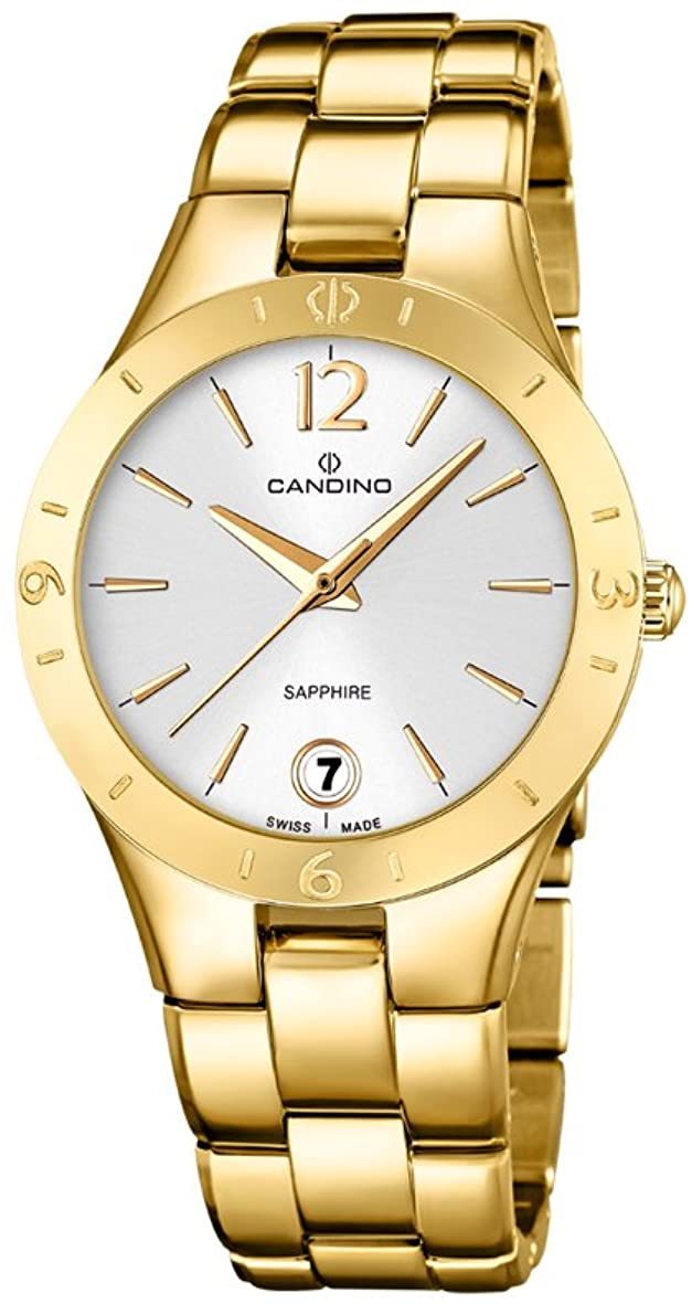 Candino Quartz with White Dial and Gold Stainless Steel Women's Watch