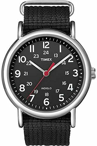 Timex Unisex Weekender Analog Nylon Slip-Thru Strap Watch