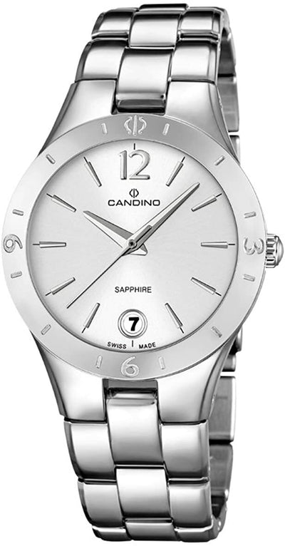 Candino Quartz with Silver Dial and Silver Stainless Steel Womens Watch