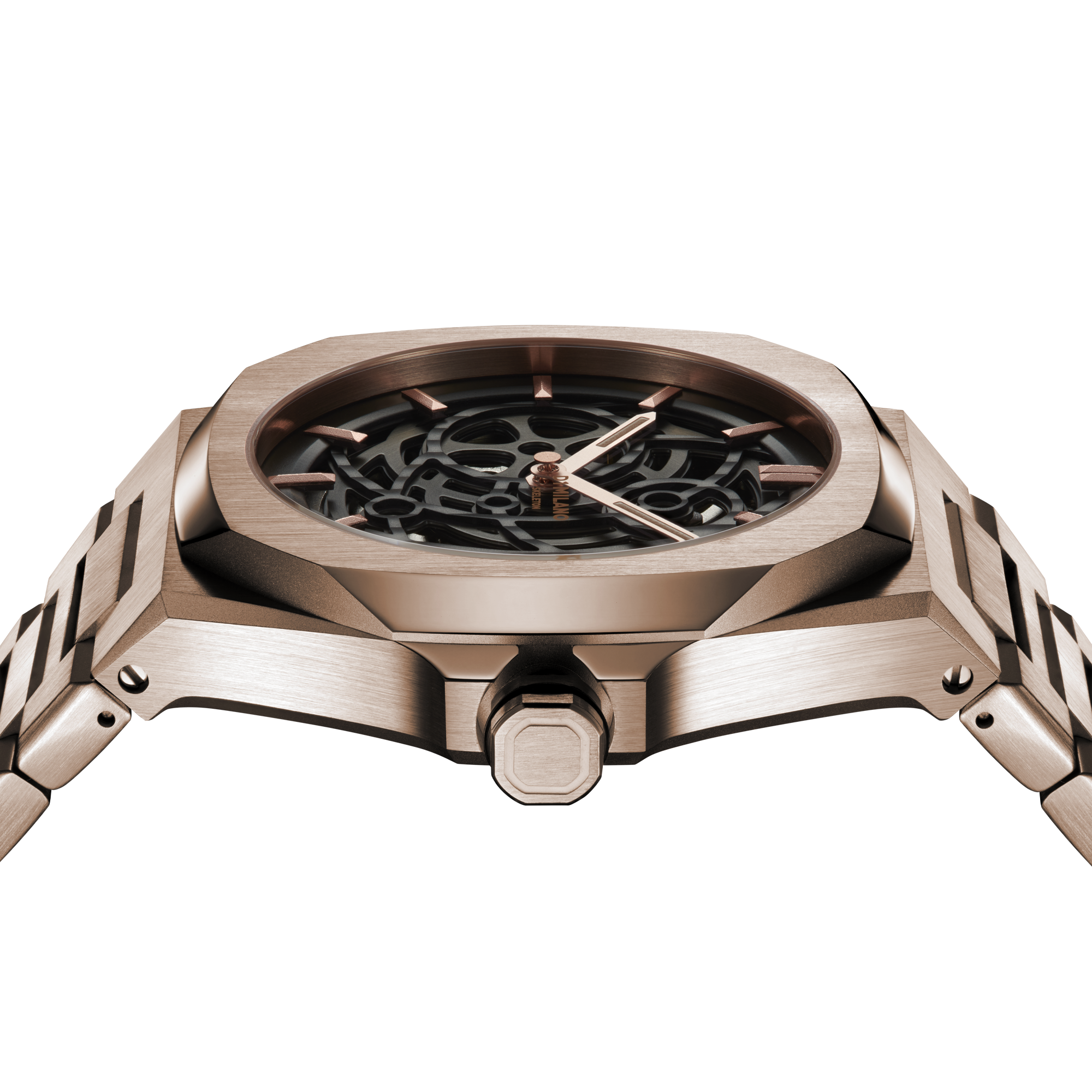 D1 Milano Rose Gold Skeleton Automatic Watch