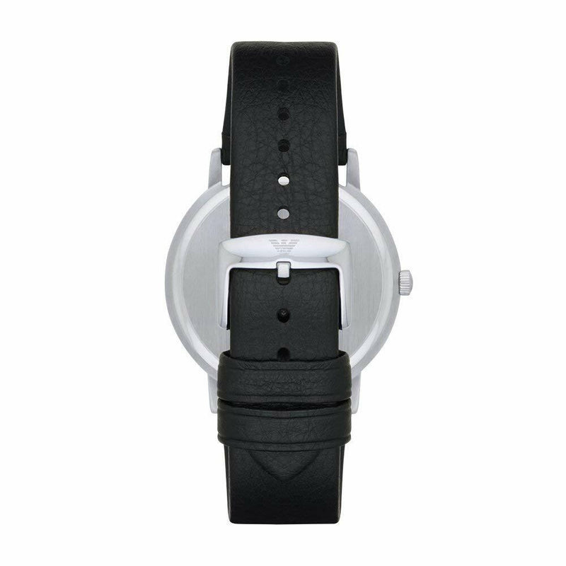 Emporio Armani Men's Stylish Black Leather Watch AR11013