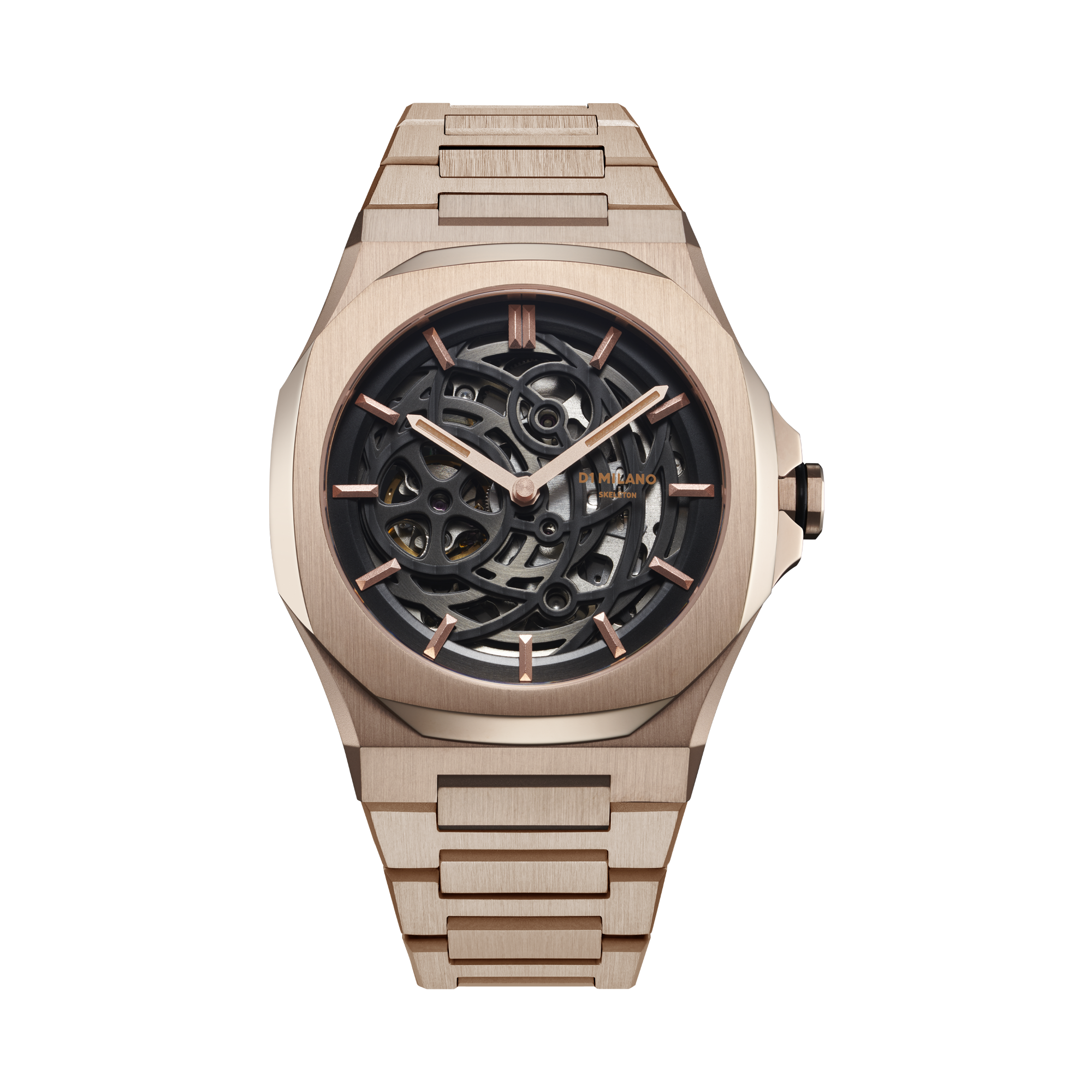 D1 Milano Rose Gold Skeleton Automatic Watch