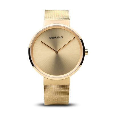 Bering Classic Brushed Gold 39mm Unisex Watch