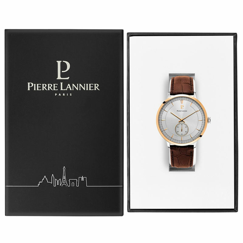 Pierre Lannier Allure Gold Silver/Brown Croc Leather