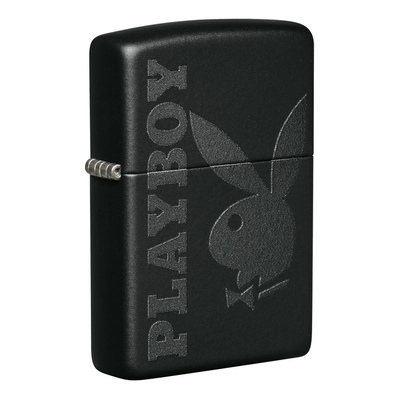 Zippo Playboy Logo Black Matte Lighter 99342