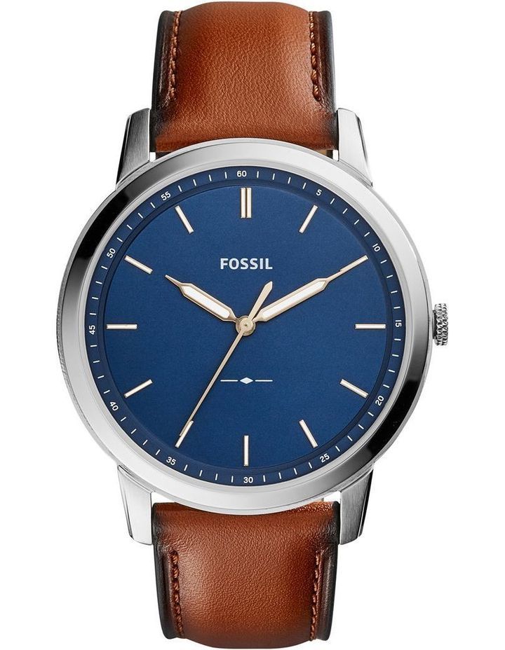 Fossil The Minimalist Blue Dial Mens Watch FS5304