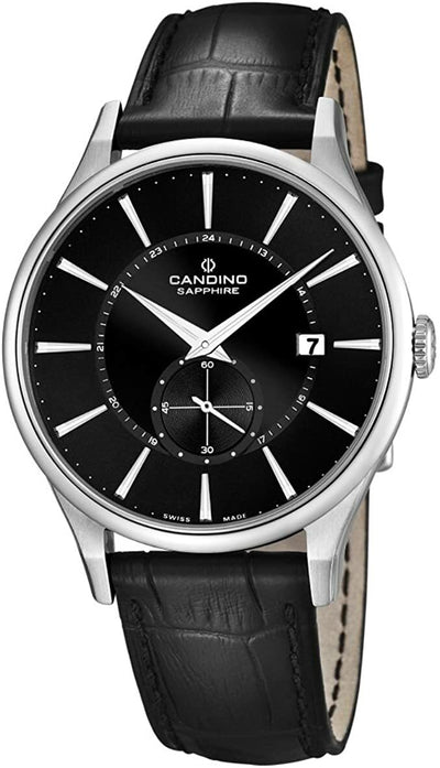 Candino Quartz with Black Dial and Black Leather Strap Mens Watch