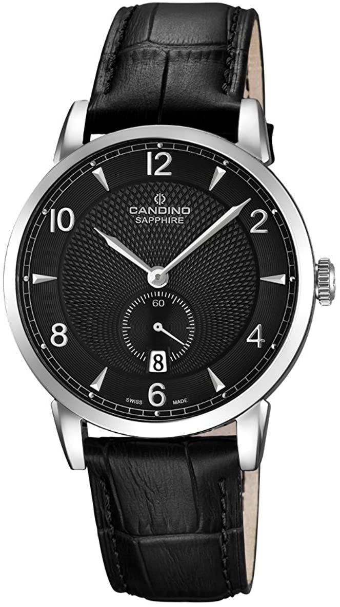 Candino Classic Quartz with Black Dial and Black Leather Strap Mens Watch