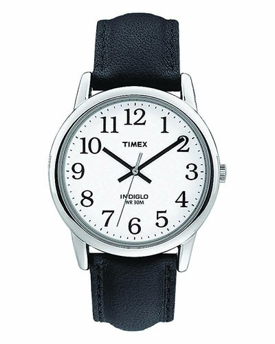 Timex Mens Quartz Easy Reader Watch With Leather Strap (T20501)