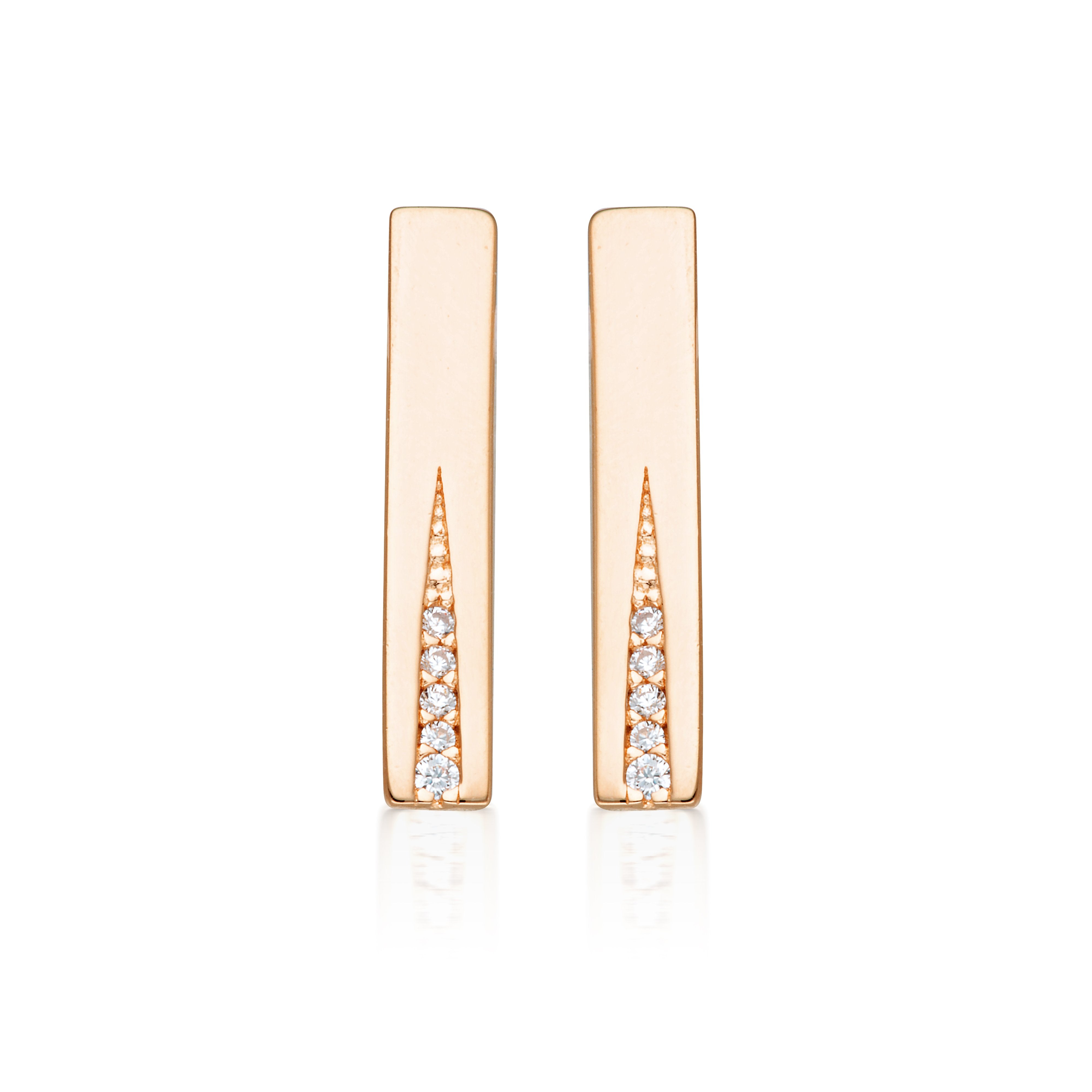 GEORGINI THE LAYERED EDIT GILDED EARRINGS ROSE GOLD