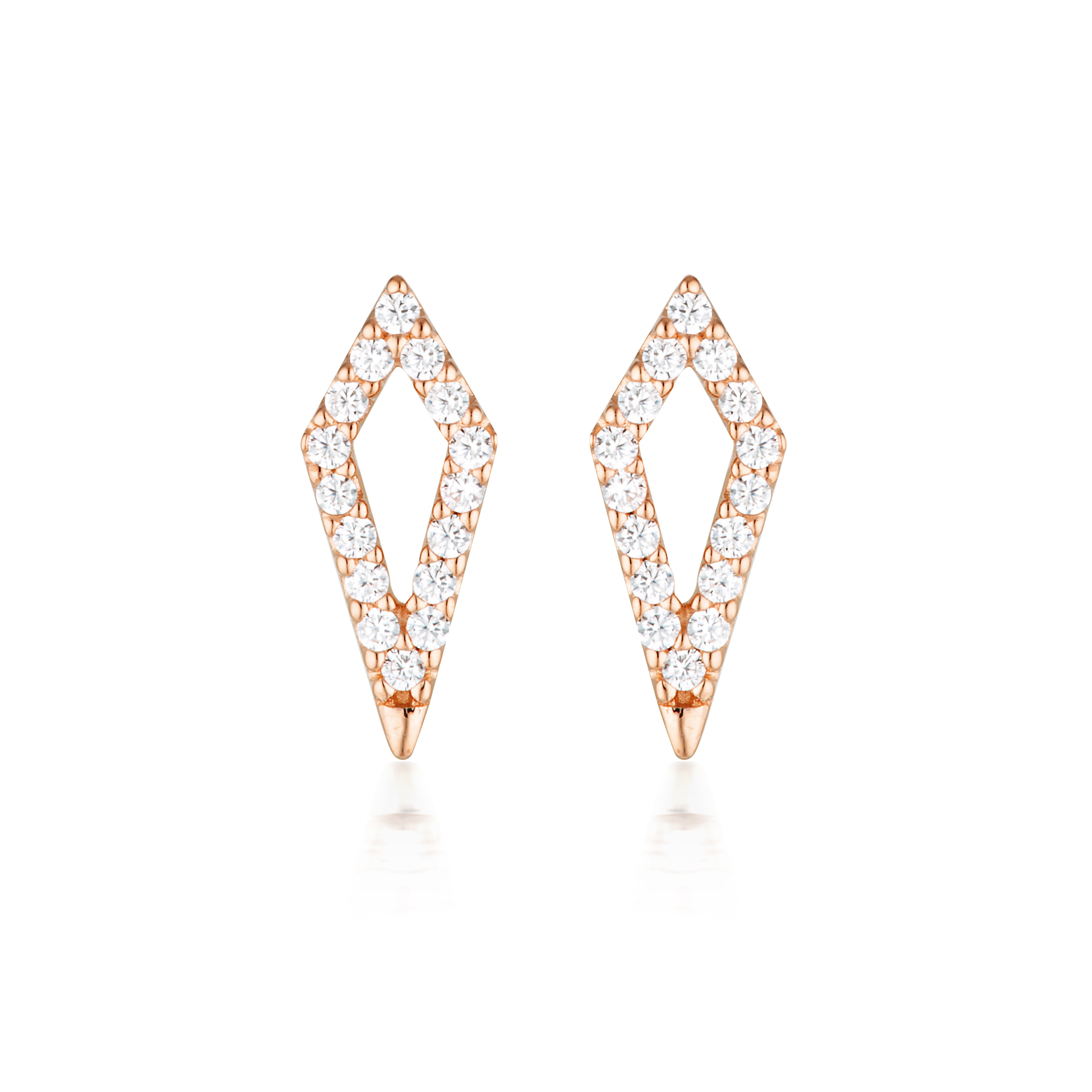 GEORGINI ROCK STAR KITE ROSE GOLD EARRINGS