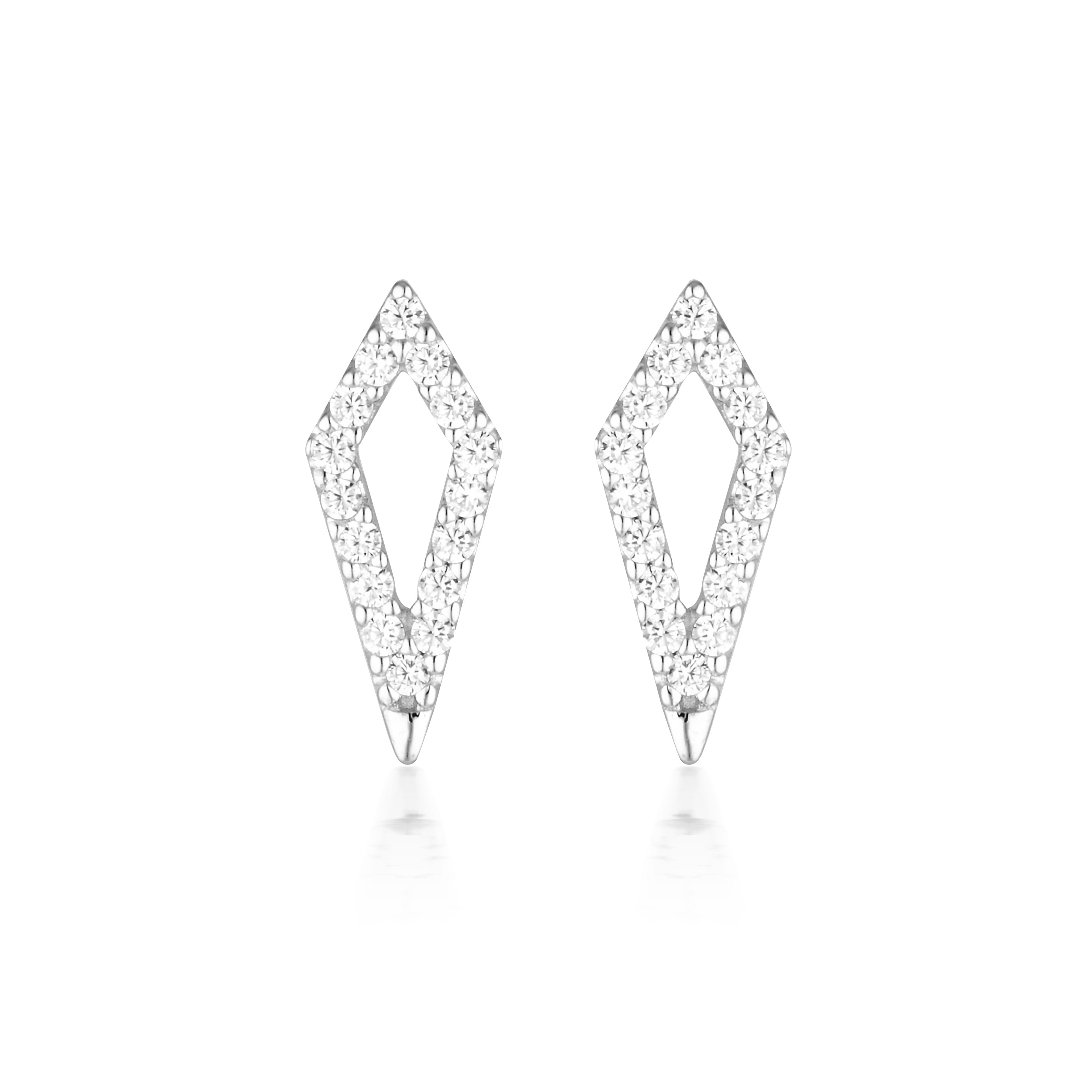 GEORGINI ROCK STAR KITE SILVER EARRINGS