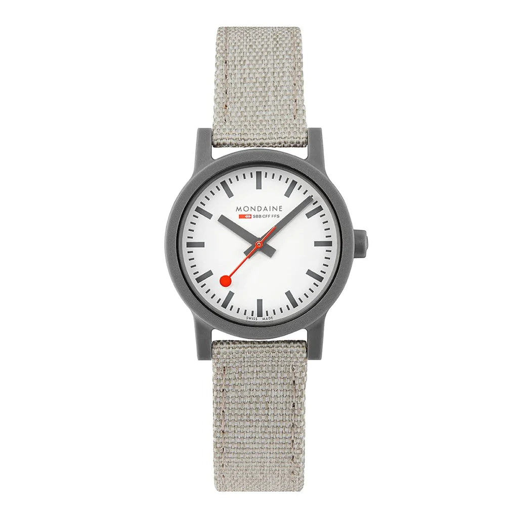 Mondaine Essence Quartz  Grey White Dial Watch
