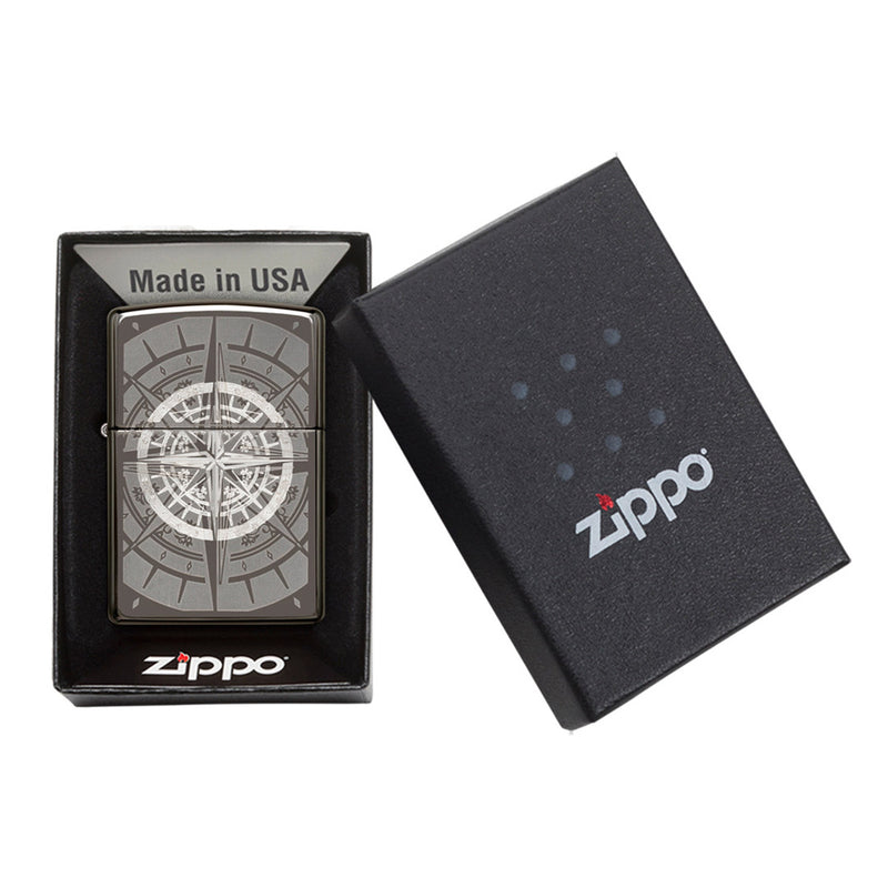 Zippo 29232 8 Points Black Ice Laser/Auto Engrave Lighter