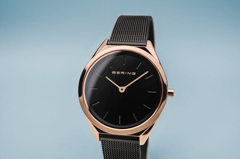 Bering Ultra Slim Polished Rose Gold Watch