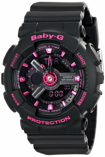 Casio Womens Ba-111-1Acr Baby-G Analog-Digital Display Quartz Black Watch