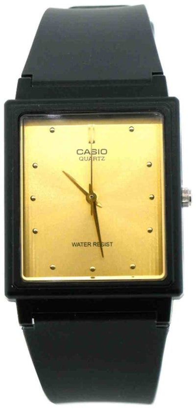 Casio Classic Quartz Analog Gold Tone Dial Rectangular Mens Watch
