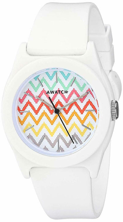 Awatch By Armitron Aw Matte Resin Strap Aw/1002Wht Unisex Watch