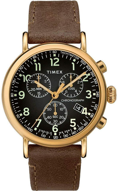 Timex Standard Brown Leather Strap Men's Watch