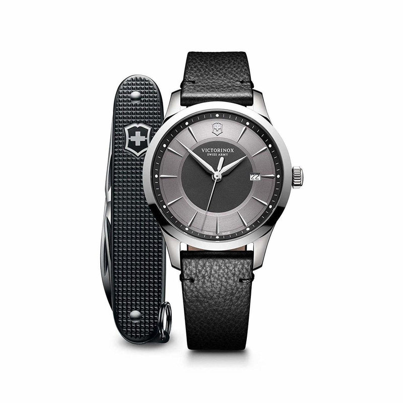Victorinox Alliance Black And Silver Dial Mens Watch