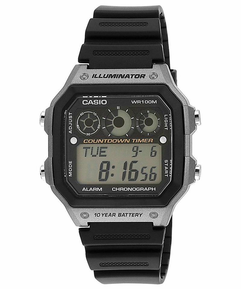 Casio Youth Series Illuminator Chronograph Alarm Digital Ae-1300Wh-8Av Mens Watch