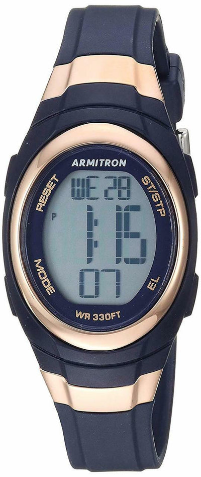 Armitron Sport 45/7034Rnv Digital Chronograph Resin Strap Womens Watch