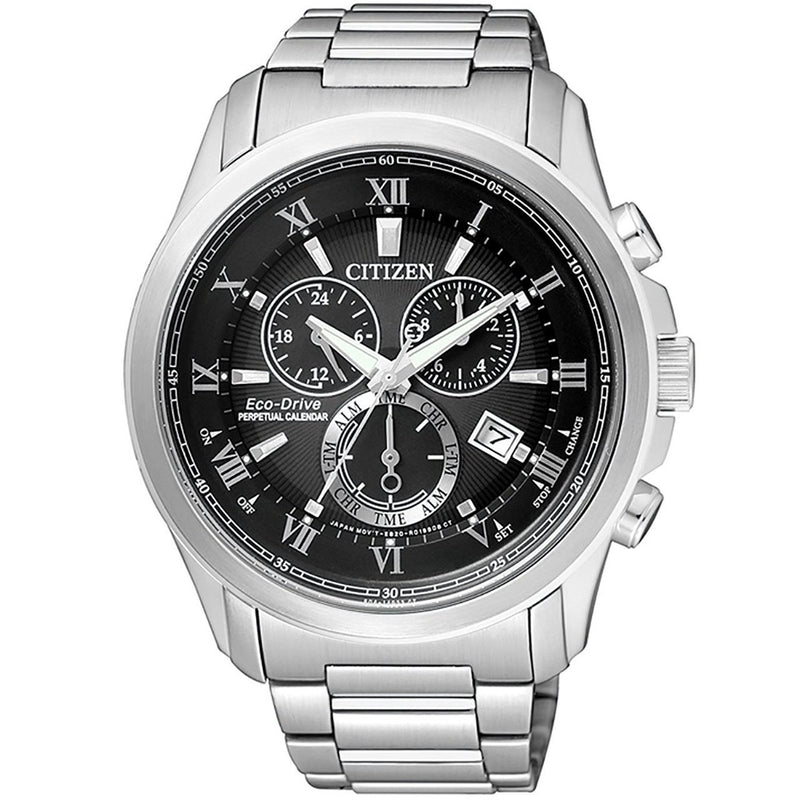 Citizen Eco-Drive Chronograph Perpetual Calendar Alarm Bl5540-53E Mens Watch