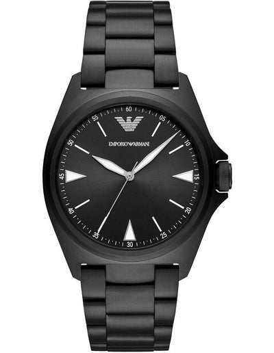 Armani Men's Sleek Black Watch 40mm Dial Water Resistant AR11257