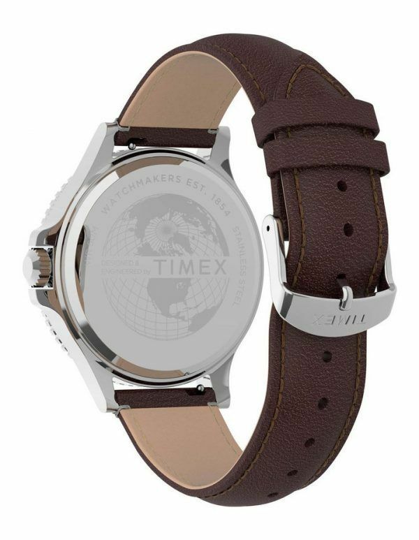 Timex Harbourside Brown Leather Watch TW2U13000