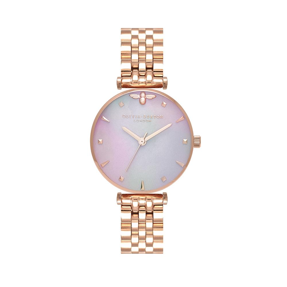 Olivia Burton Queen Bee Rose Gold Bracelet Watch - Rose Gold – Watch Direct