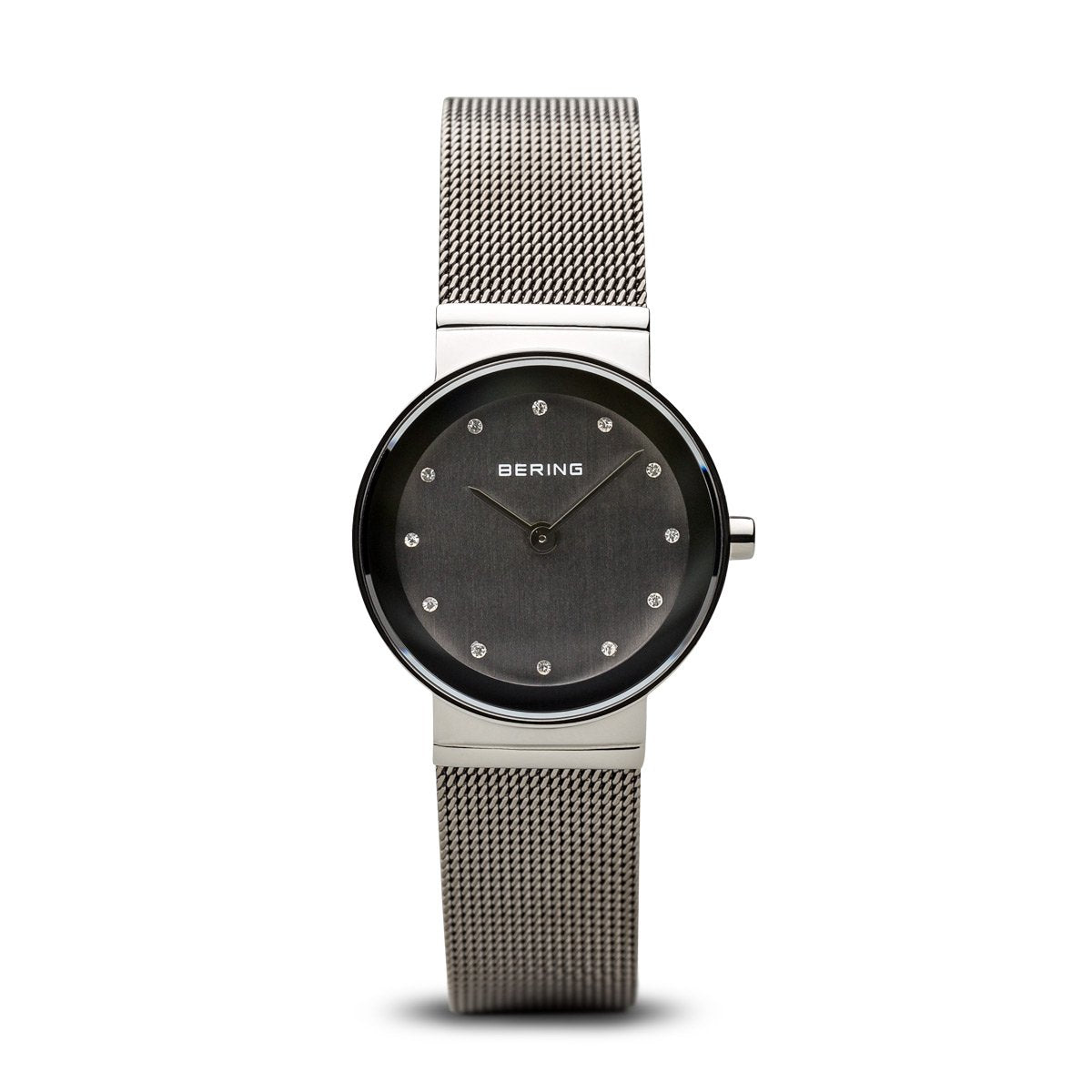 Bering Classic Polished Silver Mesh Swarovski Watch – Watch Direct