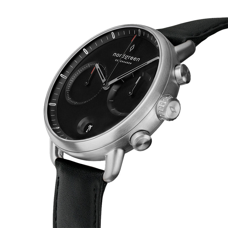 Nordgreen Pioneer 42mm Steel Black Watch PI42SILEBLBL