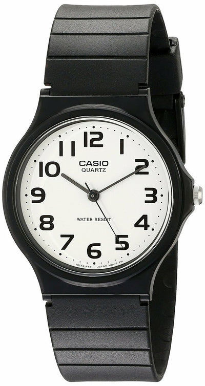 Casio Mens Mq24-7B2 Analog Watch With Black Resin Band