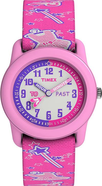 Timex Girls Pink Time Machines Analog Elastic Fabric Strap Kid'S Watch
