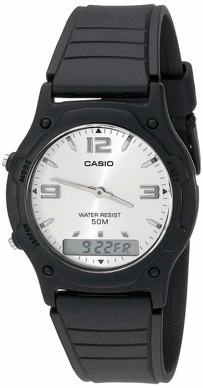 Casio Analog Digital Quartz Dual Time Aw-49He-7Av Mens Watch