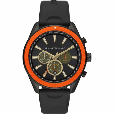 Armani Exchange Enzo Chronograph Quartz Mens Watch With Silicone Strap AX1821