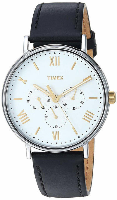 Timex Southview 41Mm Multifunction Leather Strap Watch
