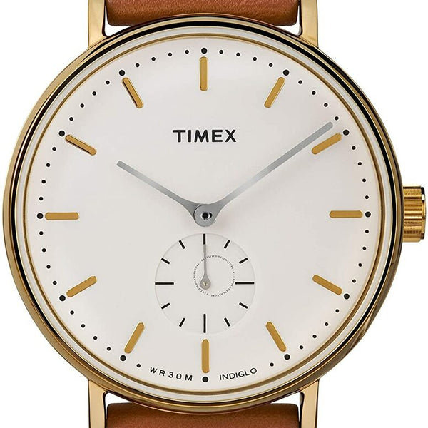 Timex Mens Southview Multifunction Brown Leather Strap Watch