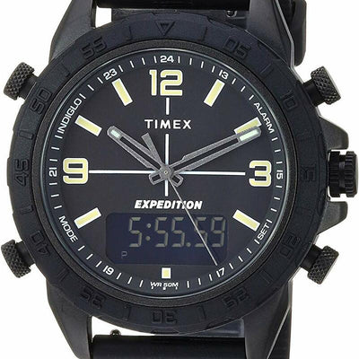 Timex Mens Tw4B17000 Expedition Pioneer Combo 41Mm Black Silicone Stra Watch Direct